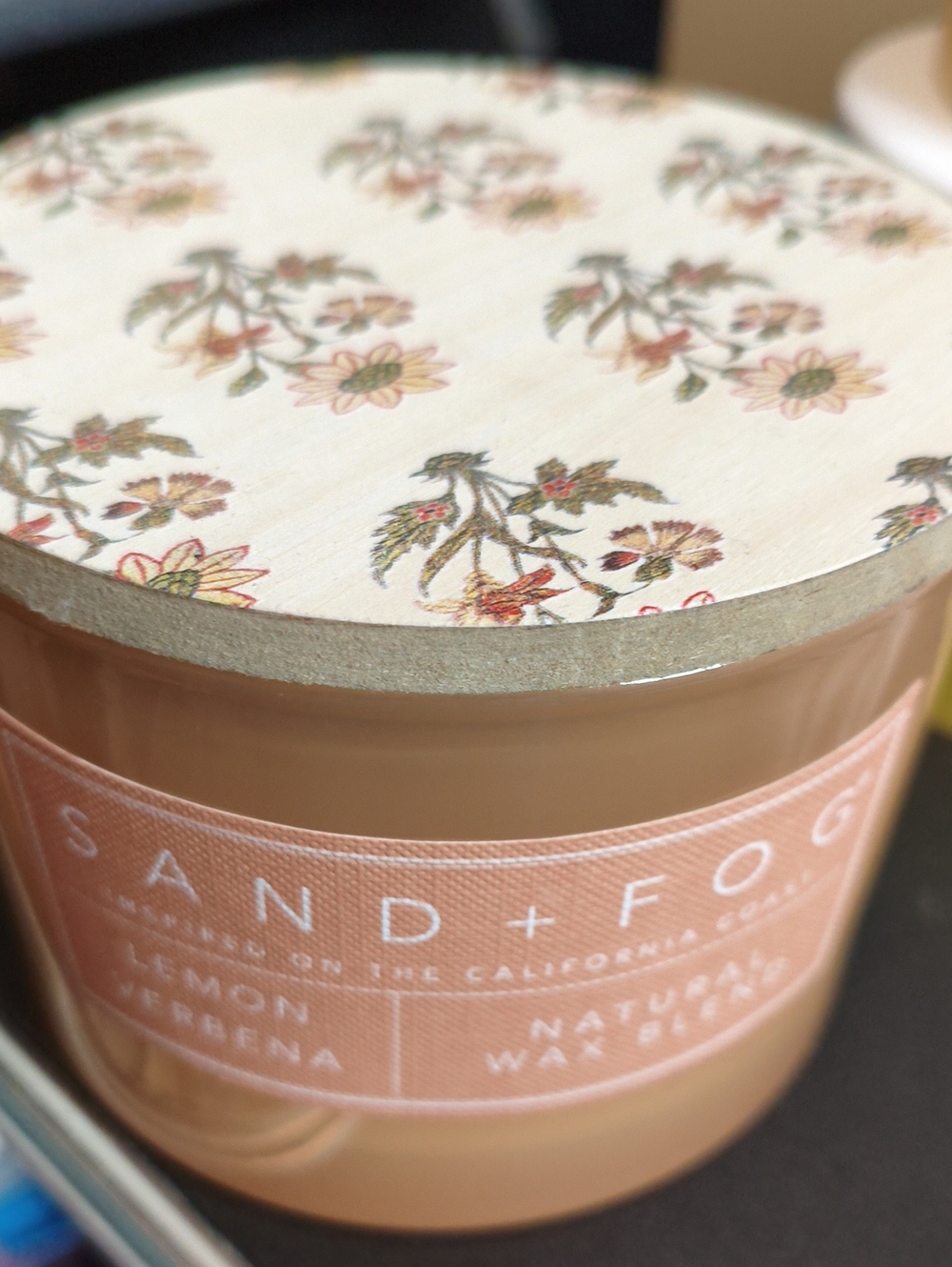 Lemon Verbena Natural Wax Blend Candle - Peach
